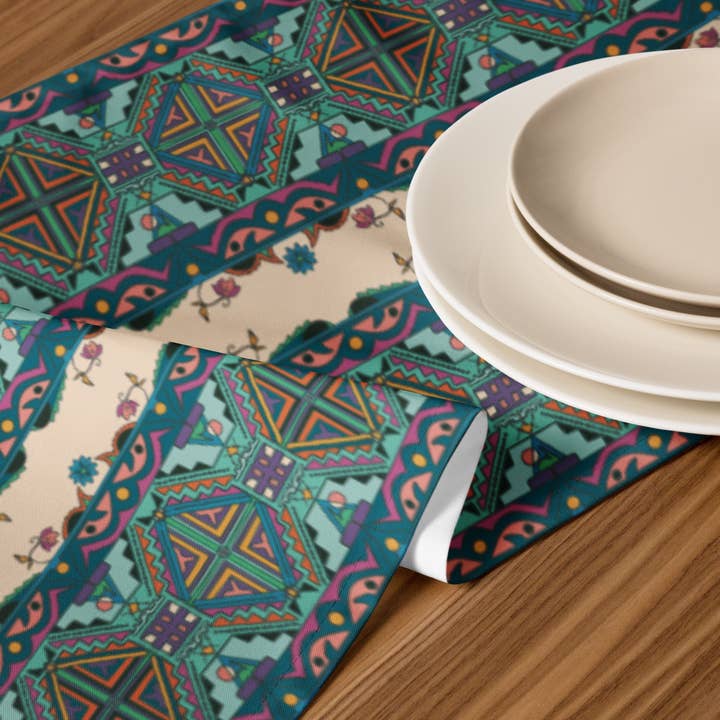 Cypria Stripe Tischläufer für den Großhandel von 3rd Eye Textile Art