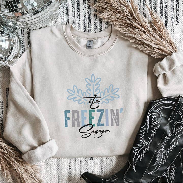 It’s Freezin’ Season DTF Transfer – Snowflake Winter Design for wholesale by Nashville Design House