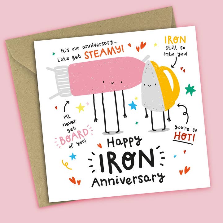 Carte d'anniversaire amusante pour le 6e anniversaire • Anniversaire de fer pour la vente par Twisted Haggis