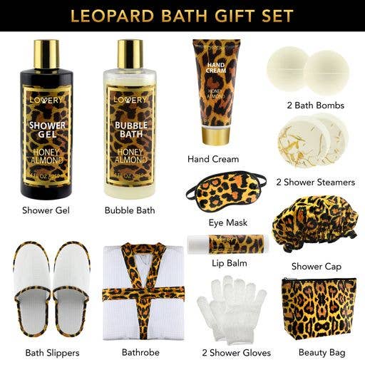Lovery – wholesale Bath & body set – At-Home Spa Kit, Honey Almond Scent, 17Pcs Relaxing Bath Set7