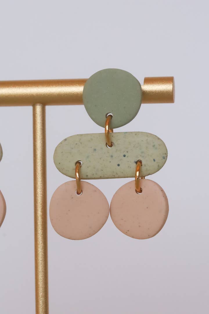 Rainbow's Clay - Wholesale Dangle Earrings - Peony0