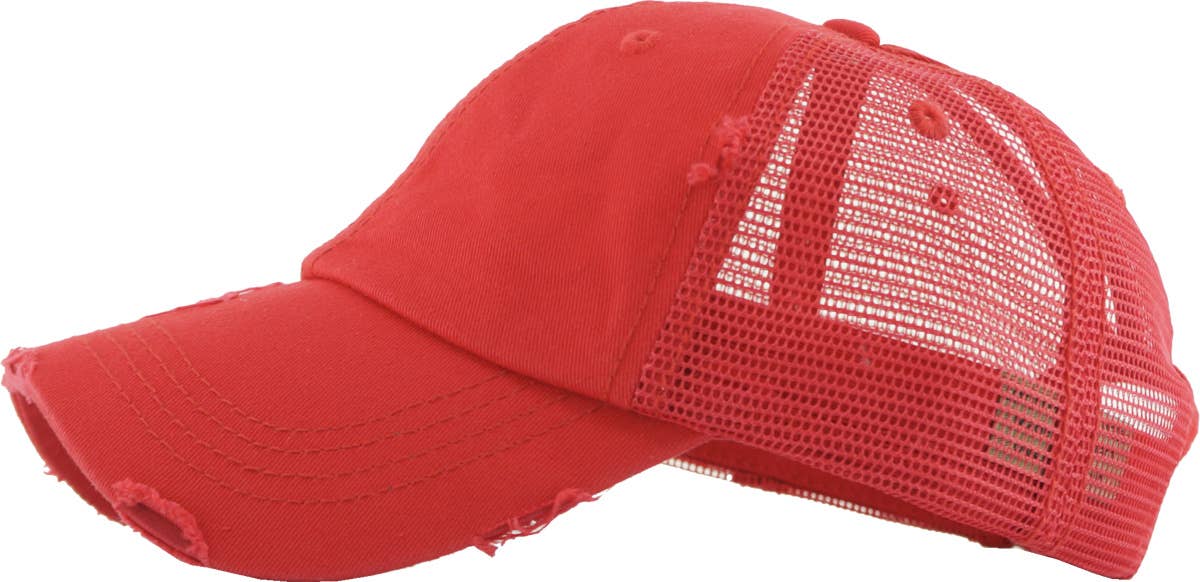 KBETHOS – Boné de beisebol - Mulher por atacado – Boné ajustável de malha com abertura para rabo de cavalo108