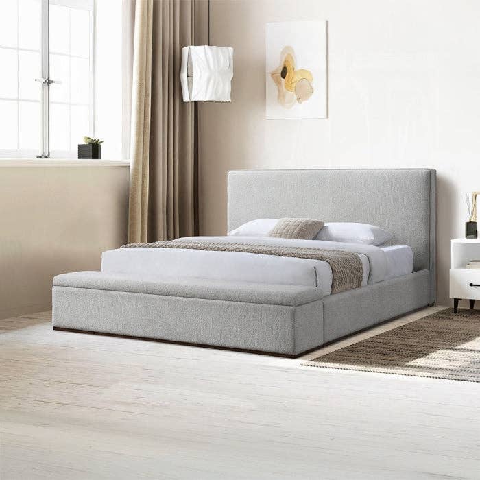 Daisy Storage Upholstered Platform Bed - Grey for wholesale by ReForm Creative Home