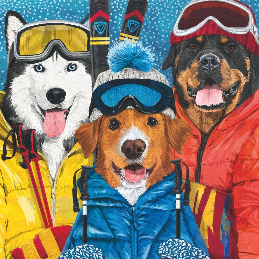 Paperproducts Design • Ambiente - Vente Serviettes jetables - BEV- CHIENS DE SKI0