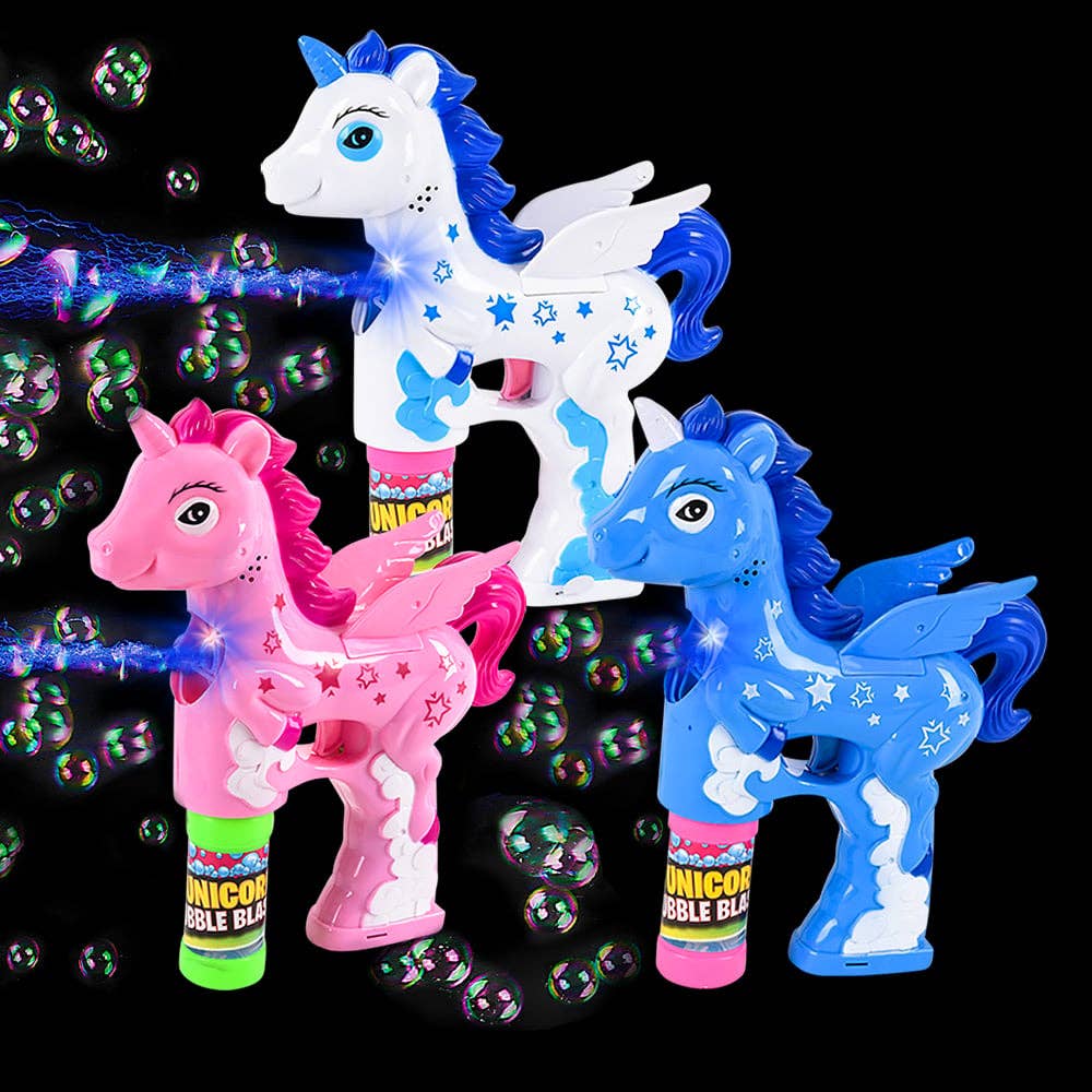 La Luna Bella - Toys - Venta al por mayor Juguete tradicional - Niños - Juguetes infantiles UNICORN BUBBLE BLASTER LLB DE 7 PULGADAS CON LUZ Y SONIDO1