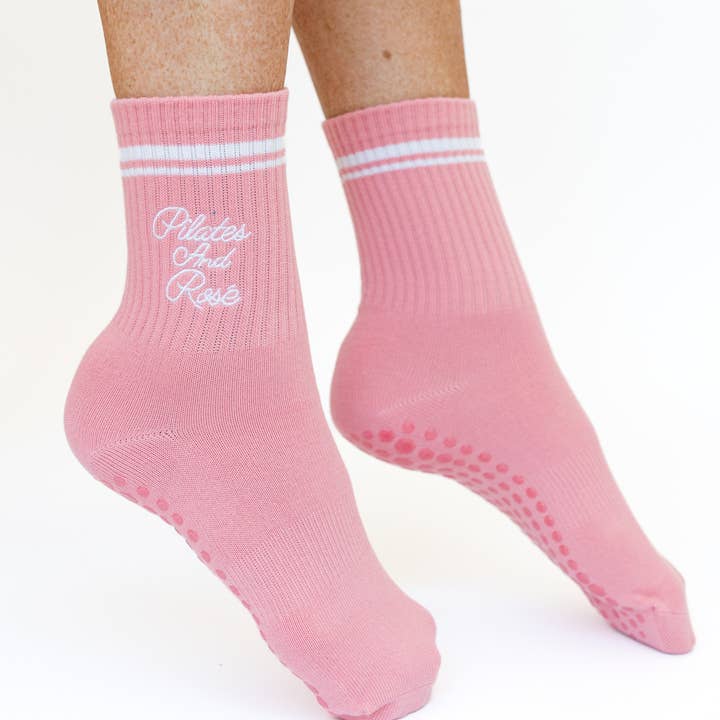 Rosa Pilates e Rosé - Meias antiderrapantes para Pilates e uso diário para venda a revendedores na Faire0