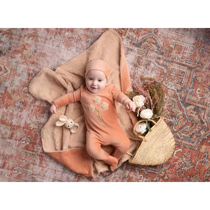 Sherpa Flower Footie for wholesale by Tricot Bebe