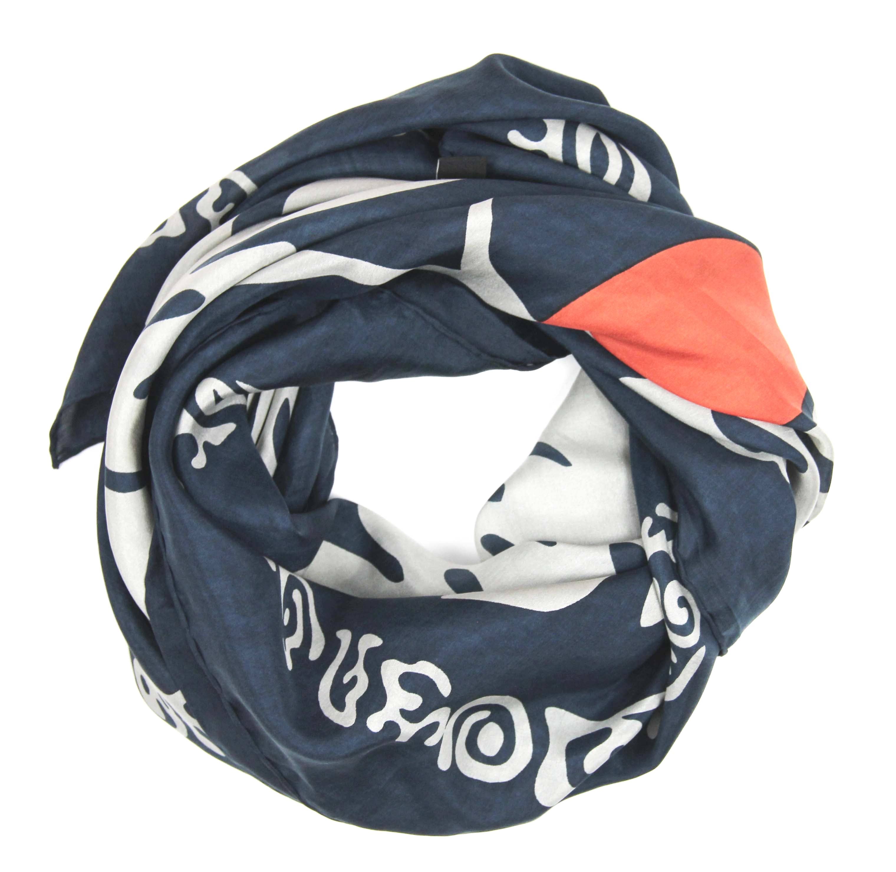 Les Belles Vagabondes - Wholesale Head Scarf - Women's - Square Silk Panama Navy1