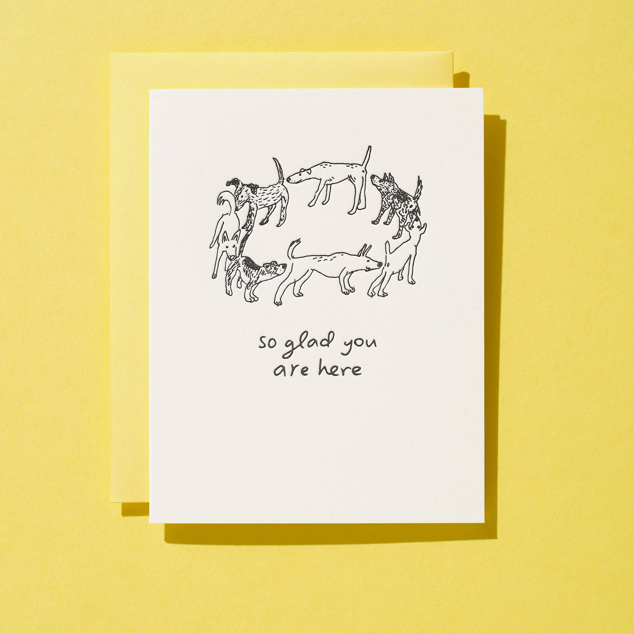 Shorthand Press - Wholesale Love Card - So Glad You Are Here - Letterpress Greeting Card1