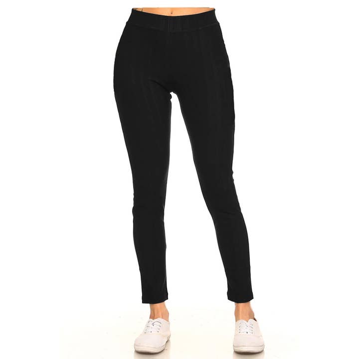 JHP Collection - Wholesale Fashion Leggings - Women's - WOMENS DENIM LOOK FULL LEGGINGS