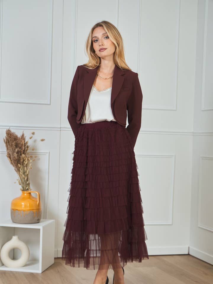 LULUMARY - Wholesale Skirt - Women's - Long tulle skirt SK787A0