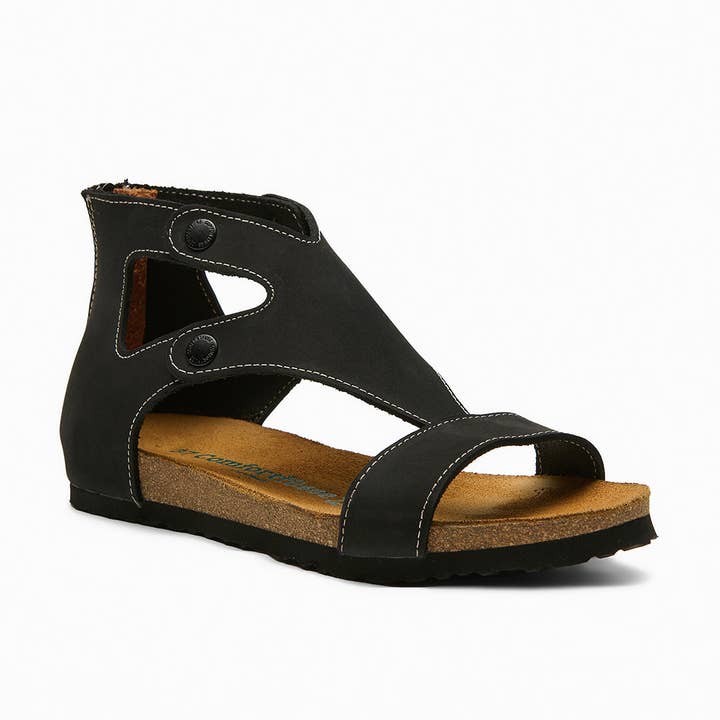 Vera - Sandales Plates en Cuir Véritable pour la vente par Comfortfusse