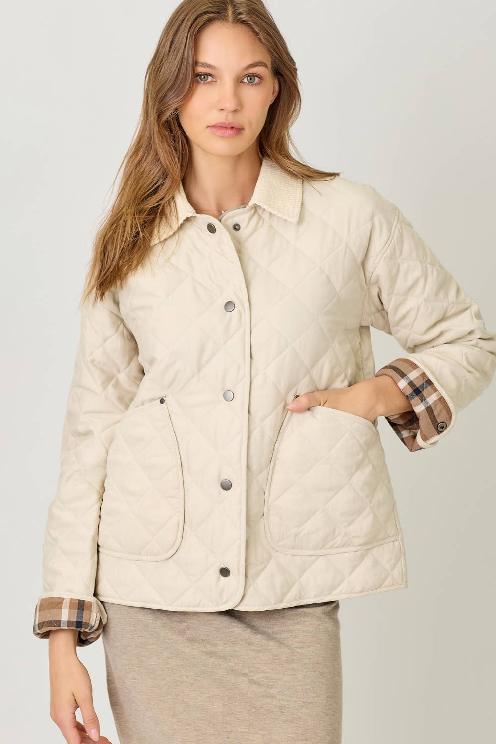 Mystree - Venta al por mayor Chaqueta - Mujer - Chaqueta acolchada en contraste 6018818