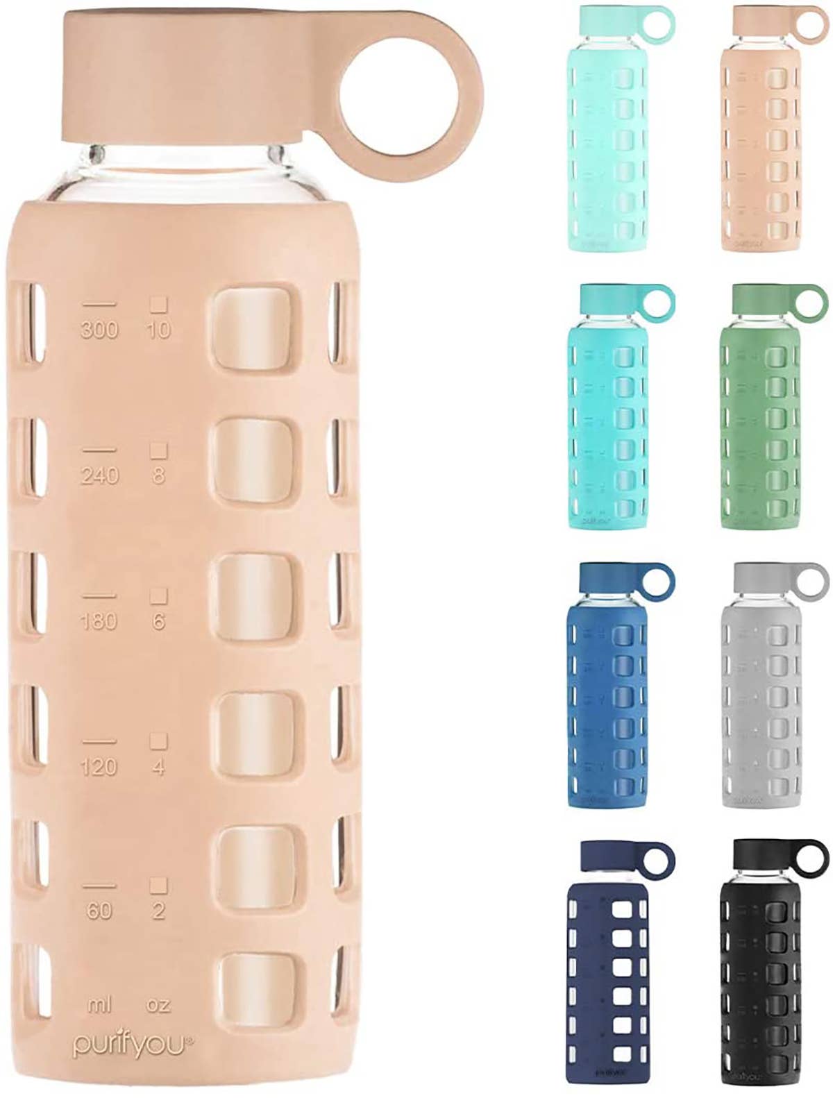 purifyou – wholesale Water bottle – purifyou® Premium Glass Water Bottle7