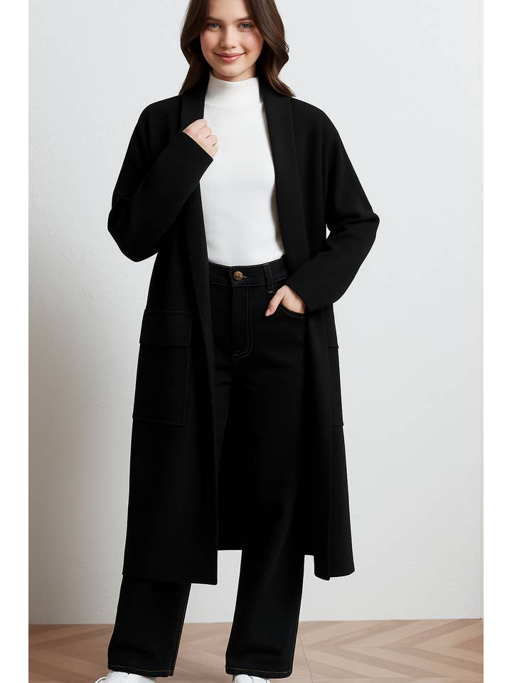 Lucy Sparks – wholesale Coat – Women’s – HEAVY KNIT COATIGAN WITH POCKETS2