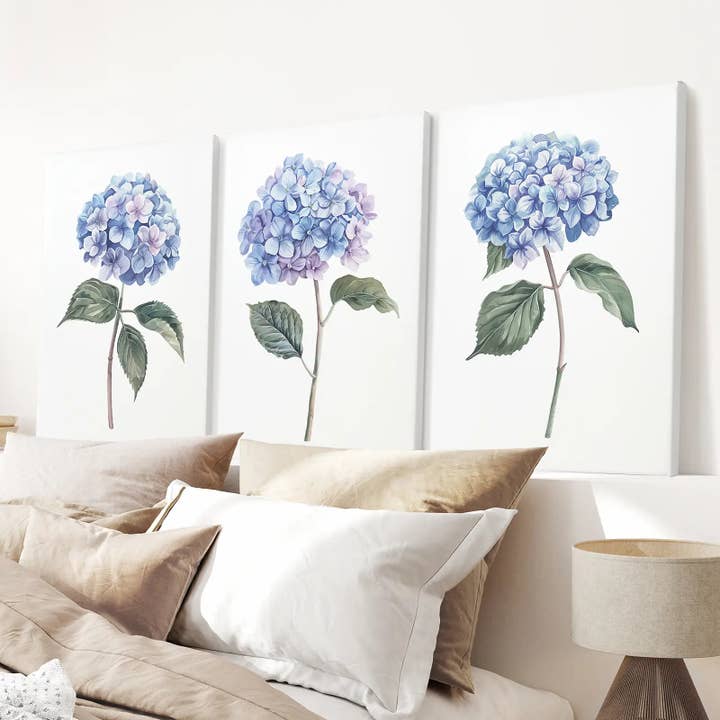 Art Lane - Wholesale Gallery Wall Set - Light Blue Hydrangea Flower Wall Art Poster Set5