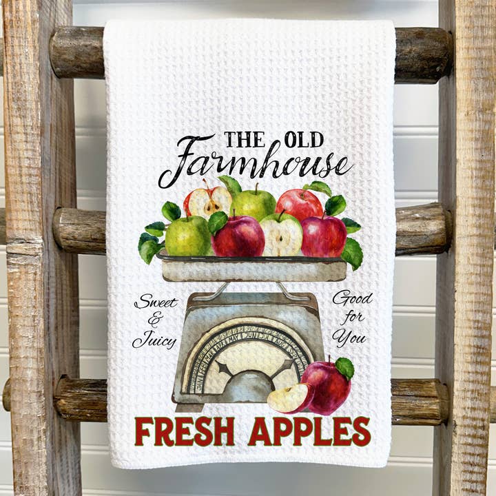 Fresh Apples Farm Style Tea Towel for wholesale by This Joyful Home