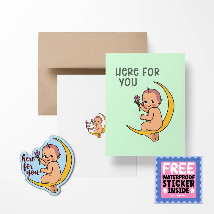 Ici pour vous cartes de vœux rétro bébés Saint-Valentin pour la vente par the stkr store