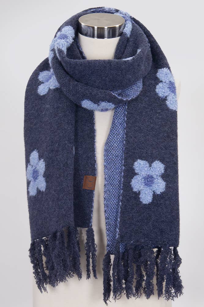 Hana - Wholesale Scarf - Women's - C.C Daisy Pattern Scarf17