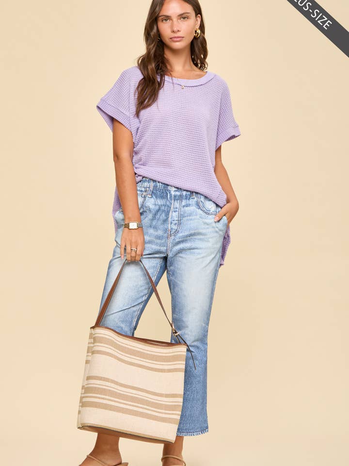 PLUS SIZE Crochet Knit Poncho Top for wholesale by Dear Scarlett