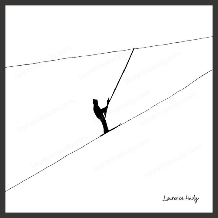 Minimalist Mountain Drawing 11 for wholesale by LAURENCE AUDY CROQUIS