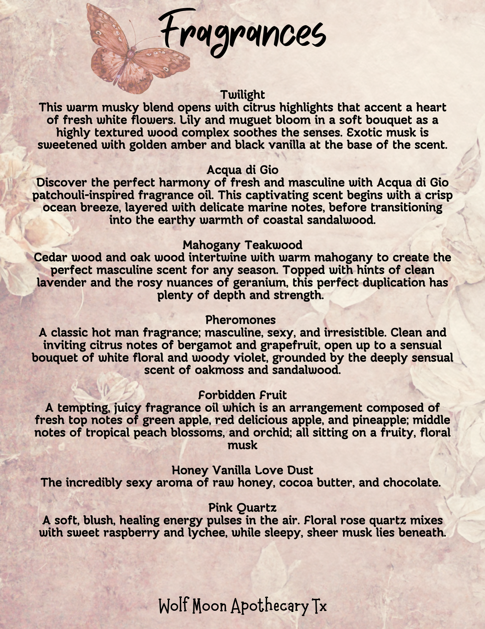 Wolf Moon Apothecary Tx - Vente Huile pour le bain/corps - Huile de Parfum, Corps & Cheveux LUXE | Mélanges de Luxe |7