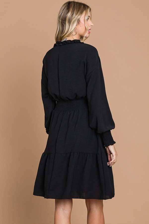 Culture Code – wholesale Klänning - Dam – CWD1867L - OMLOTTKLÄNNING MED VOLANGKANT OCH FLERA LAGER3