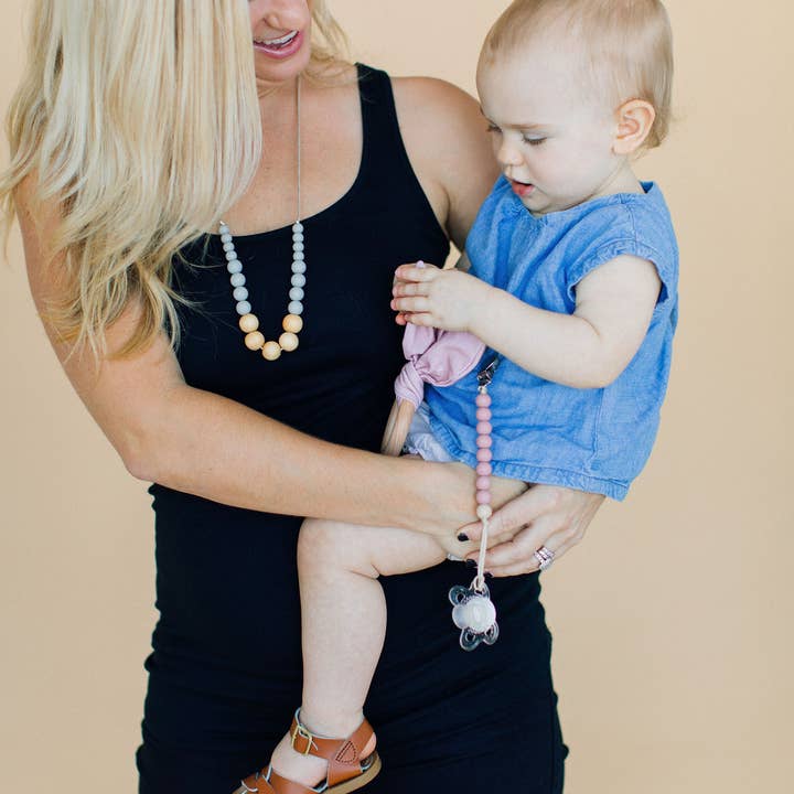 Chewable Charm - Wholesale Pacifier Clip - Baby - Crew Pacifier Clip - Mauvewood4