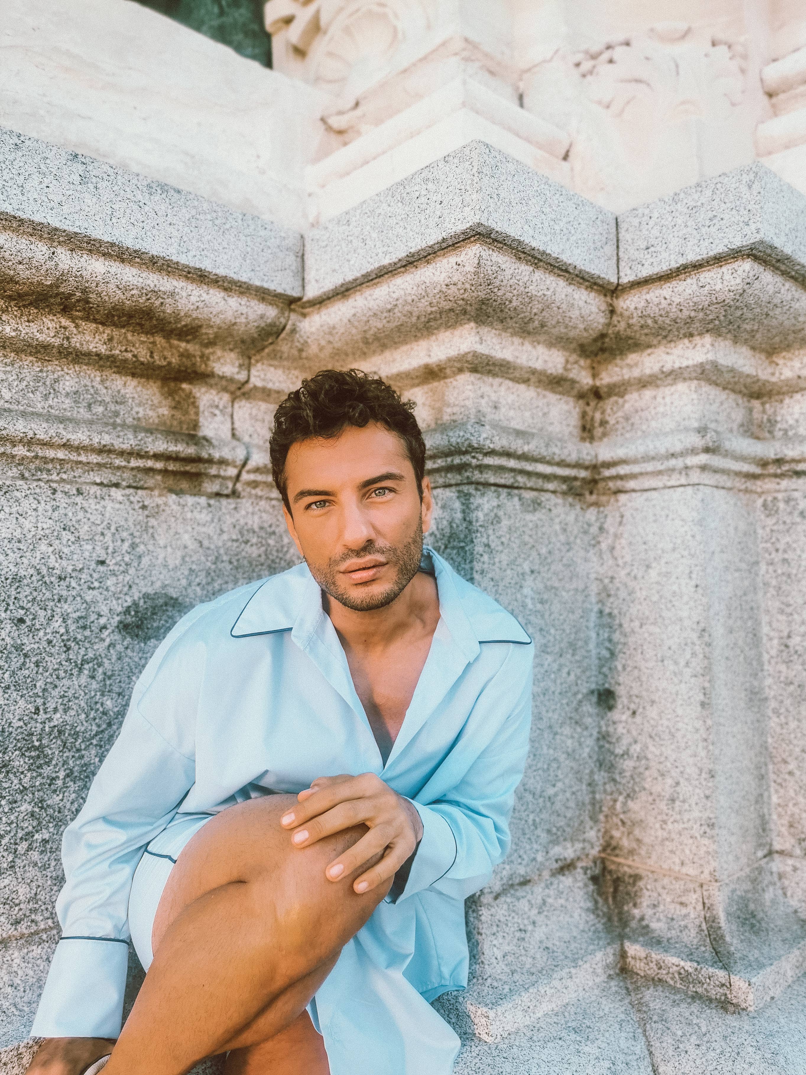 NUMERO 8 SPAIN - Wholesale Button Down Shirt - Men's - Ocean Poplin Shirt9