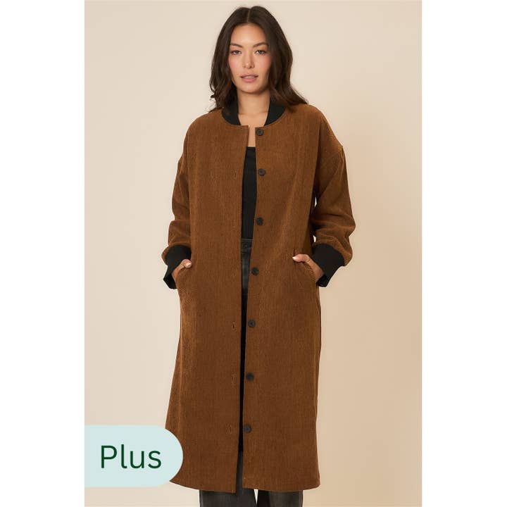 Cozy Casual, Inc. - Wholesale Coat - Women's - Corduroy Button Up Long Coat 7