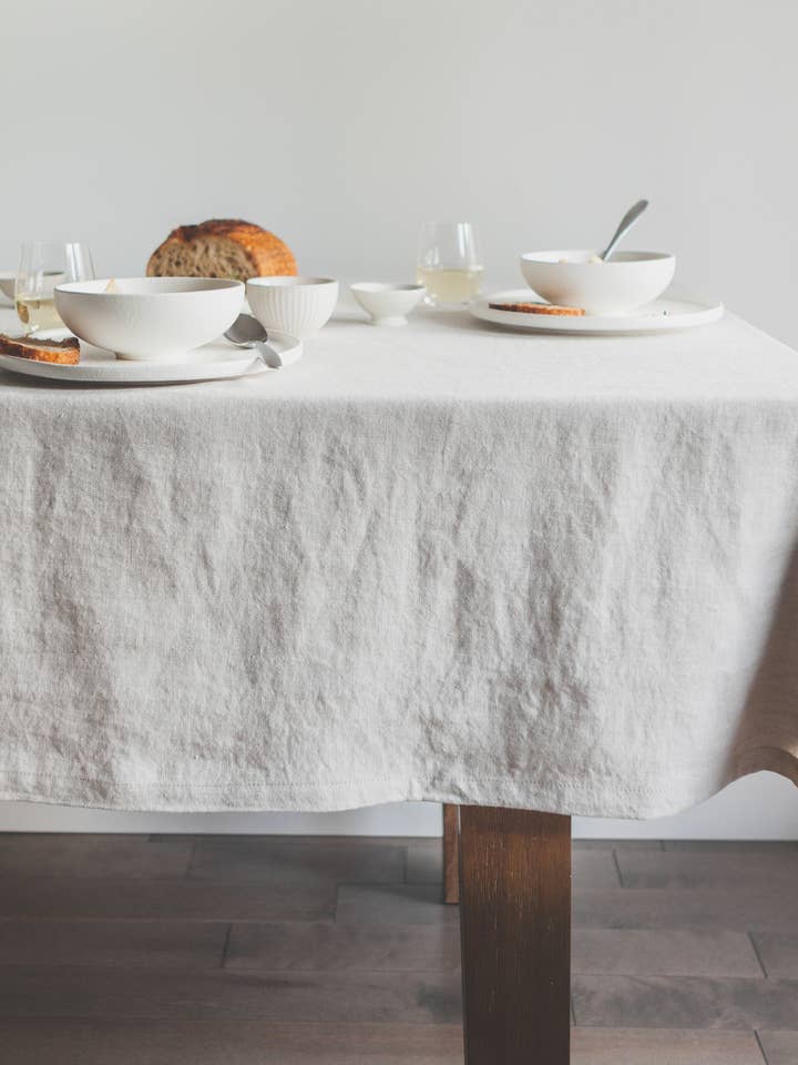 Maison Linen Tablecloth - Available in 3 Colors for wholesale by Linen Way Inc.