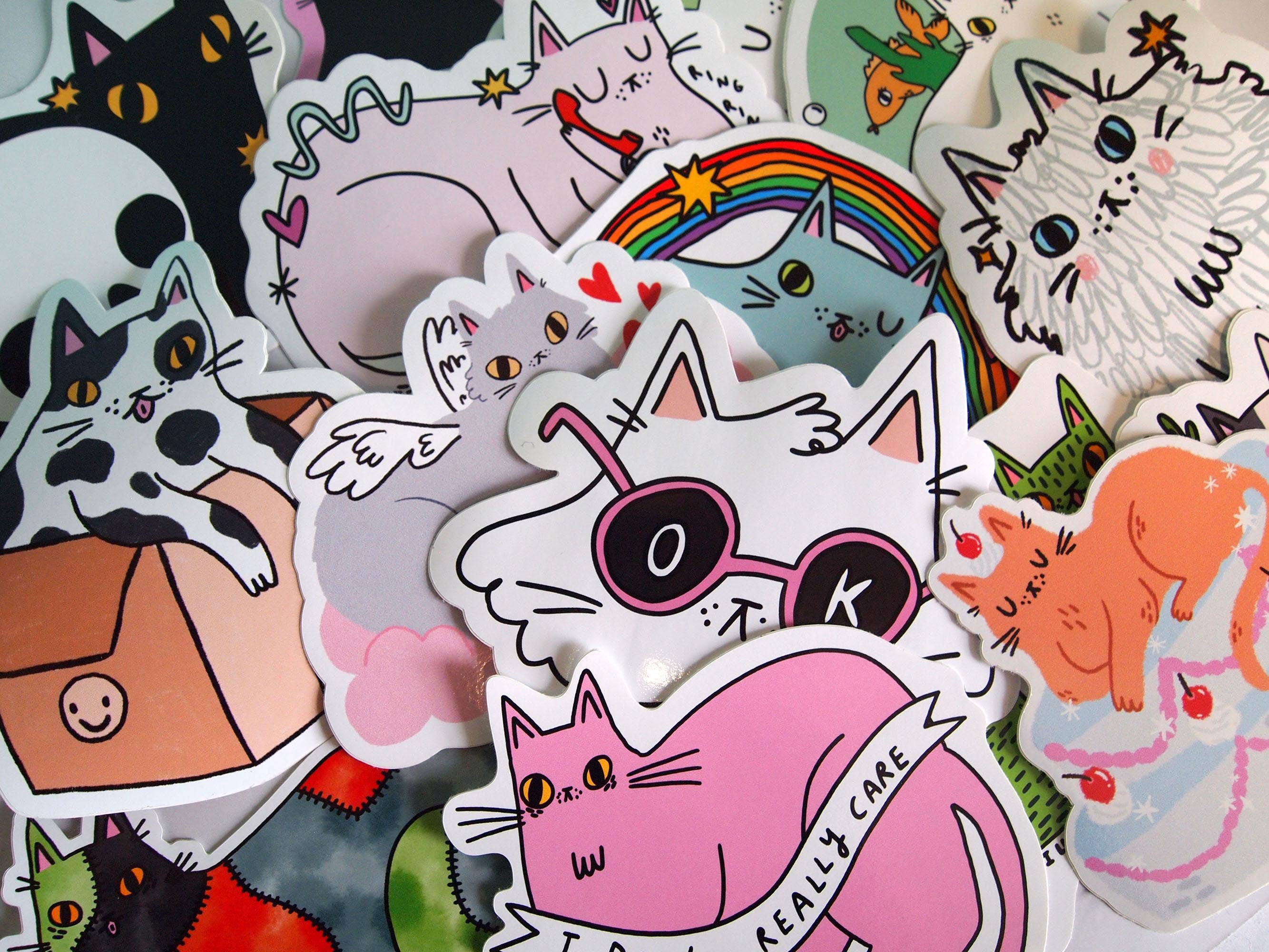 I LIKE CATS – wholesale Sticker – Calico Cat Vinyl Decal Sticker9