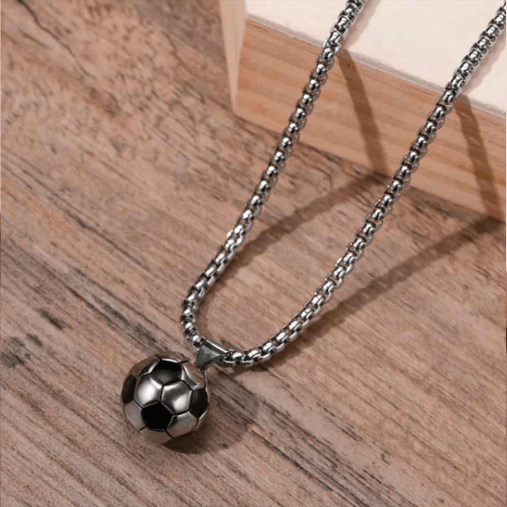 DINAWeb Srls – Großhandel Kette mit Anhänger/Charm – Halskette für Herren - Fußball.3