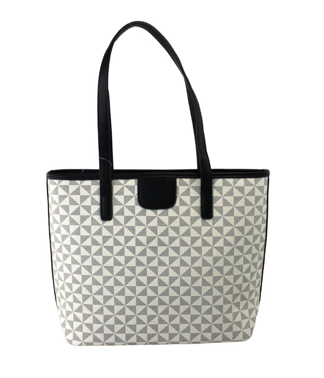 AR New York - Vendita all'ingrosso Borsa tote - Donna - 7873 - Borsa a tracolla alla moda con motivo geomatrico12