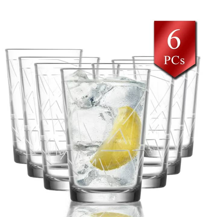 Hakan - Vendita all'ingrosso Bicchiere/tazza - Set di 6 bicchieri per acqua e succo di frutta LAV Line, 7 oz