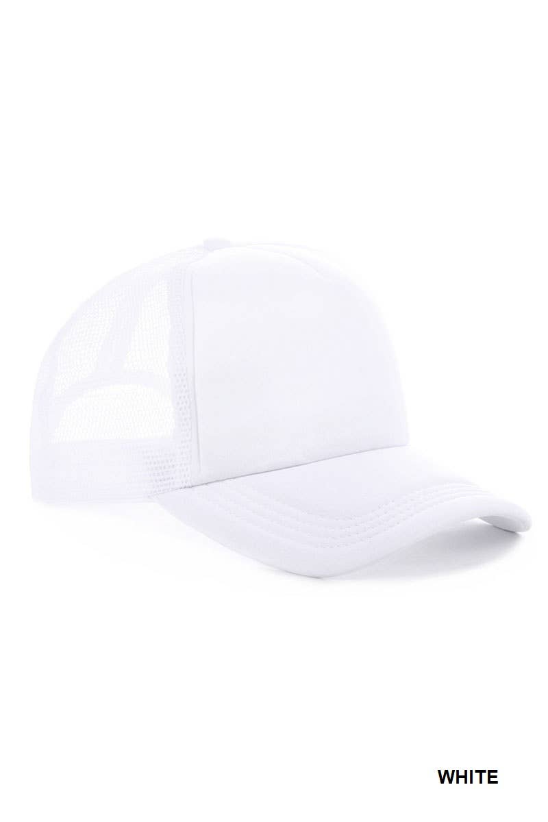 42POPS - Vente Casquette de camionneur – femme - Casquette trucker classique à filet arrière uni SI-268279