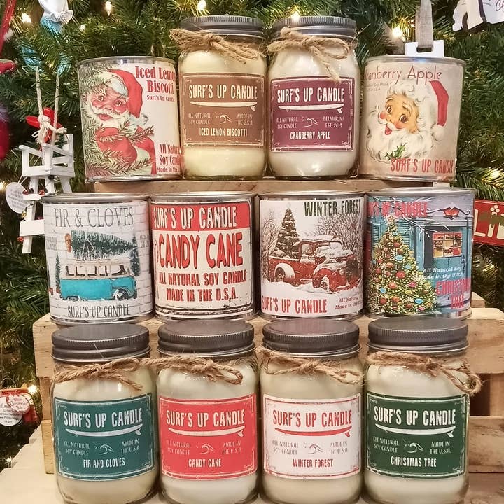 Christmas Starter Set #2 - Bougies Mason Jar & Pinte de 16 oz pour la vente par Surfs Up Candle