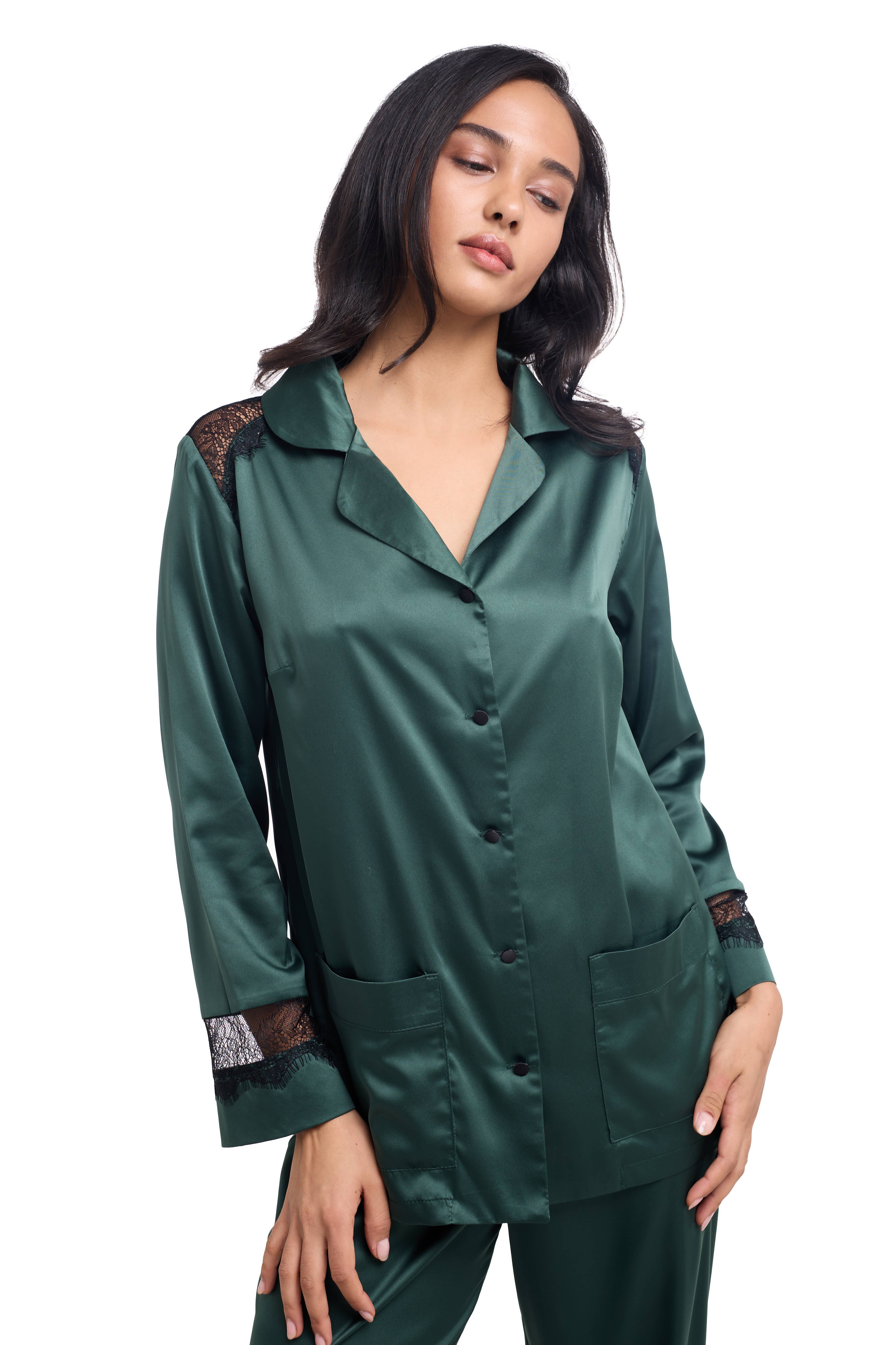 IDENTITY LINGERIE – wholesale Sleepwear set – Women's – 100% Silk Pyjamas, Silk Pajamas, Pure Silk PJs, 19 Momme Sil11