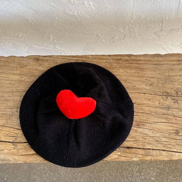 MyKids-USA® - Wholesale Newborn/Knit Hat - Baby - Baby Solid Color Heart Patched Design Knitted Hat