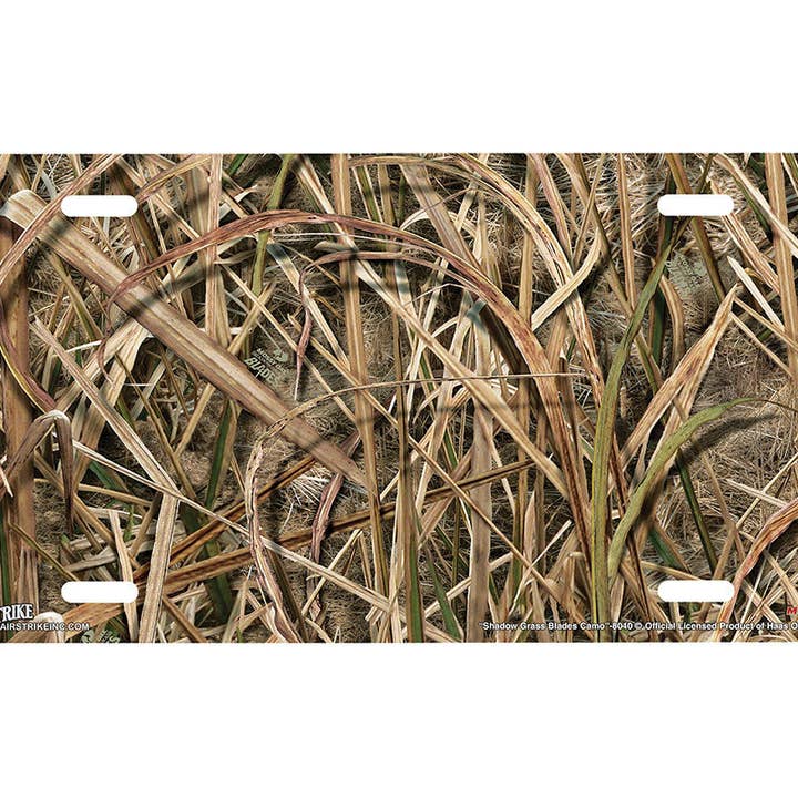 "Shadow Grass Blades Camo" - Decorative License Plate for wholesale by Airstrike