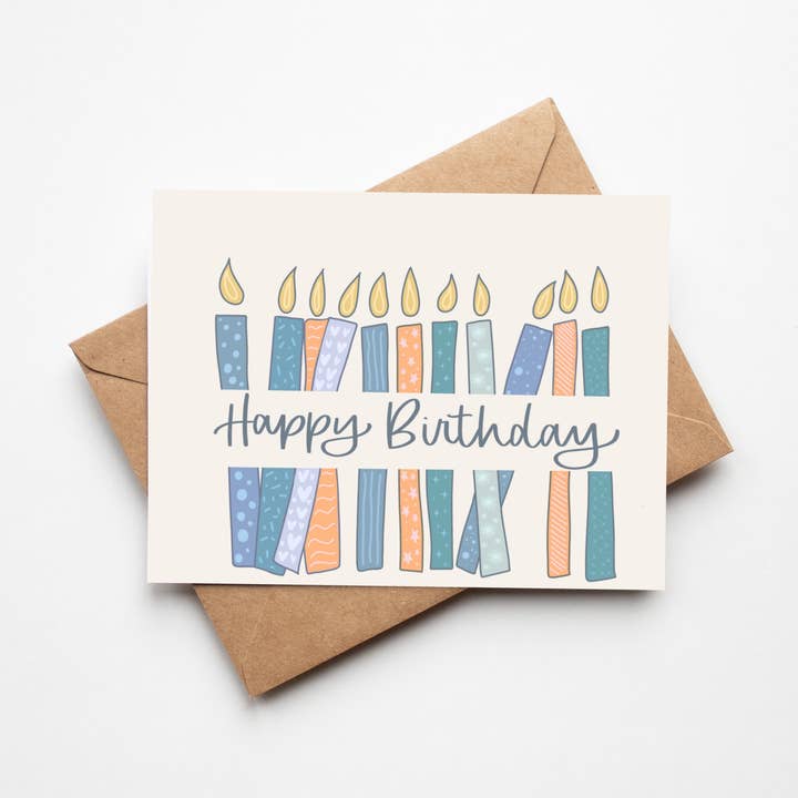 Velas de Feliz Aniversário Cartão de Saudação por atacado de Letters from Elliott