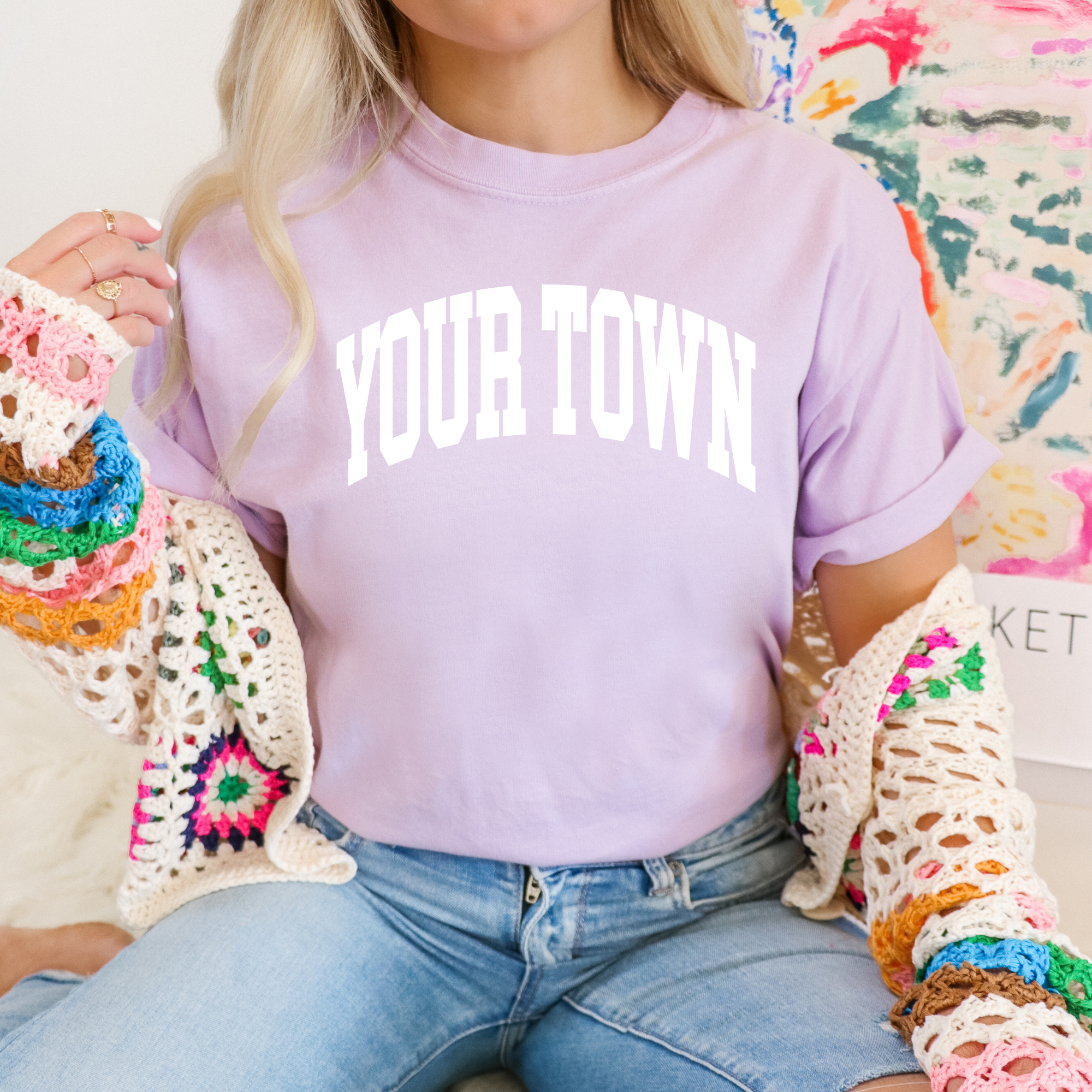 Faith & Life Christian Brands – Engroshandel T-shirt med print - Dame – Custom City Comfort Farver Heavyweight Hometown T-shirt15