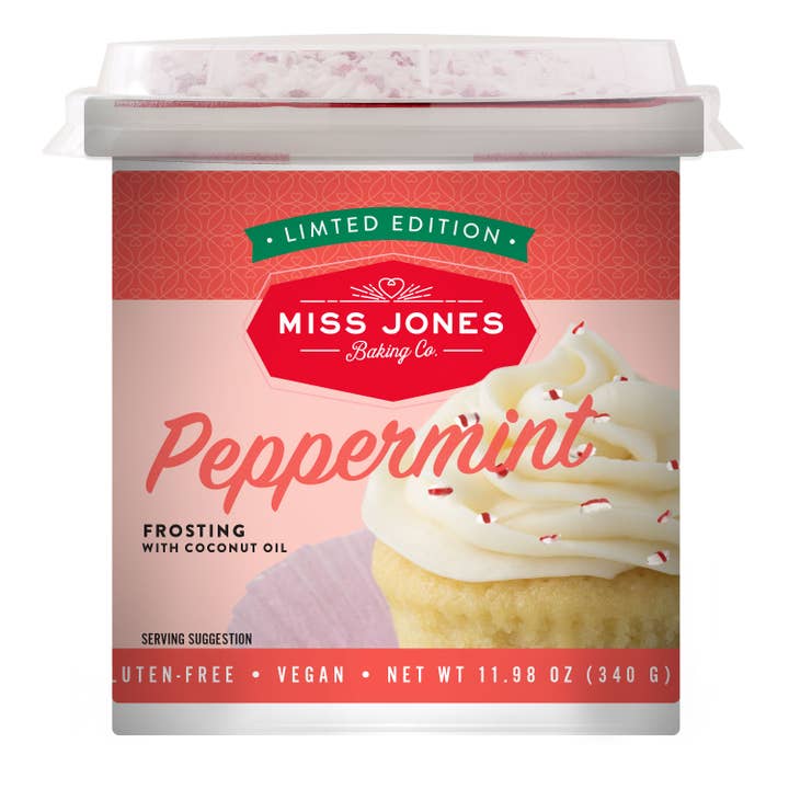 Givrage à la menthe poivrée en édition limitée pour la vente par Miss Jones Baking Co.