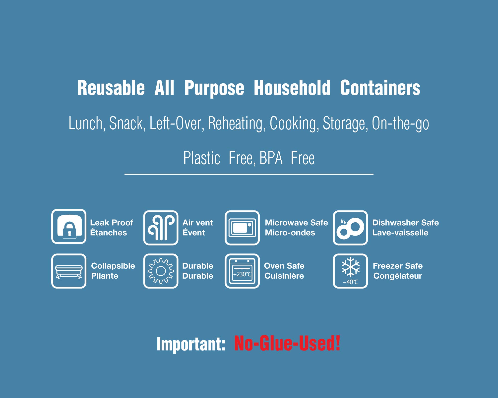 Minimal - Wholesale Food Storage Container - 460ml Minimal Silicone Container: Collapsible  - Grey5