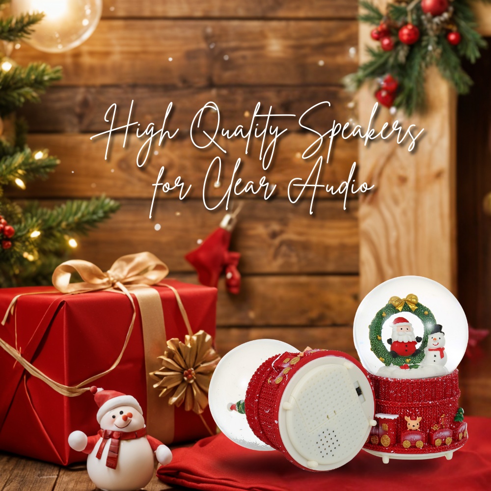 SINT - Wholesale Snow Globe - SINT Christmas Musical Glittering Water Snow Globe | Set of 28