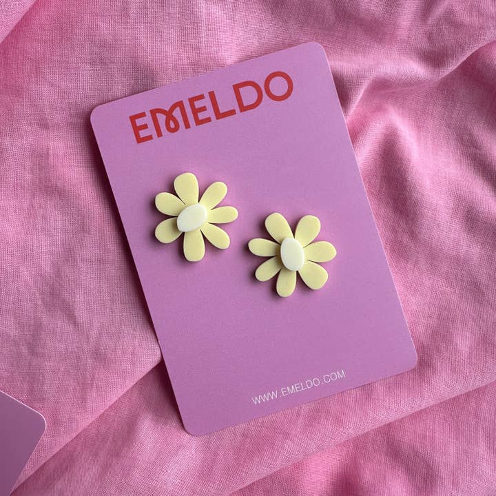 Emeldo - Wholesale Dangle Earrings - Estelle Flower Earrings // select colour8