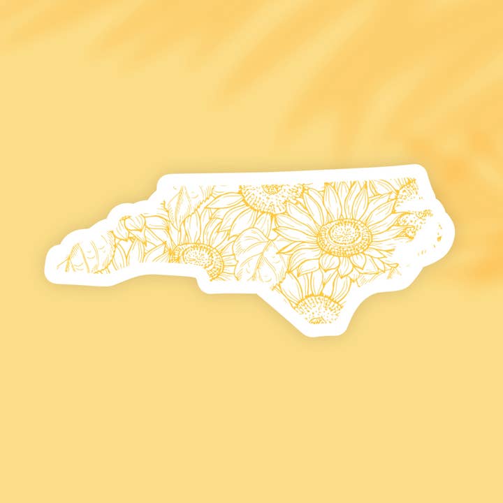 North Carolina Sunflower State Sticker for wholesale by The State Stickers