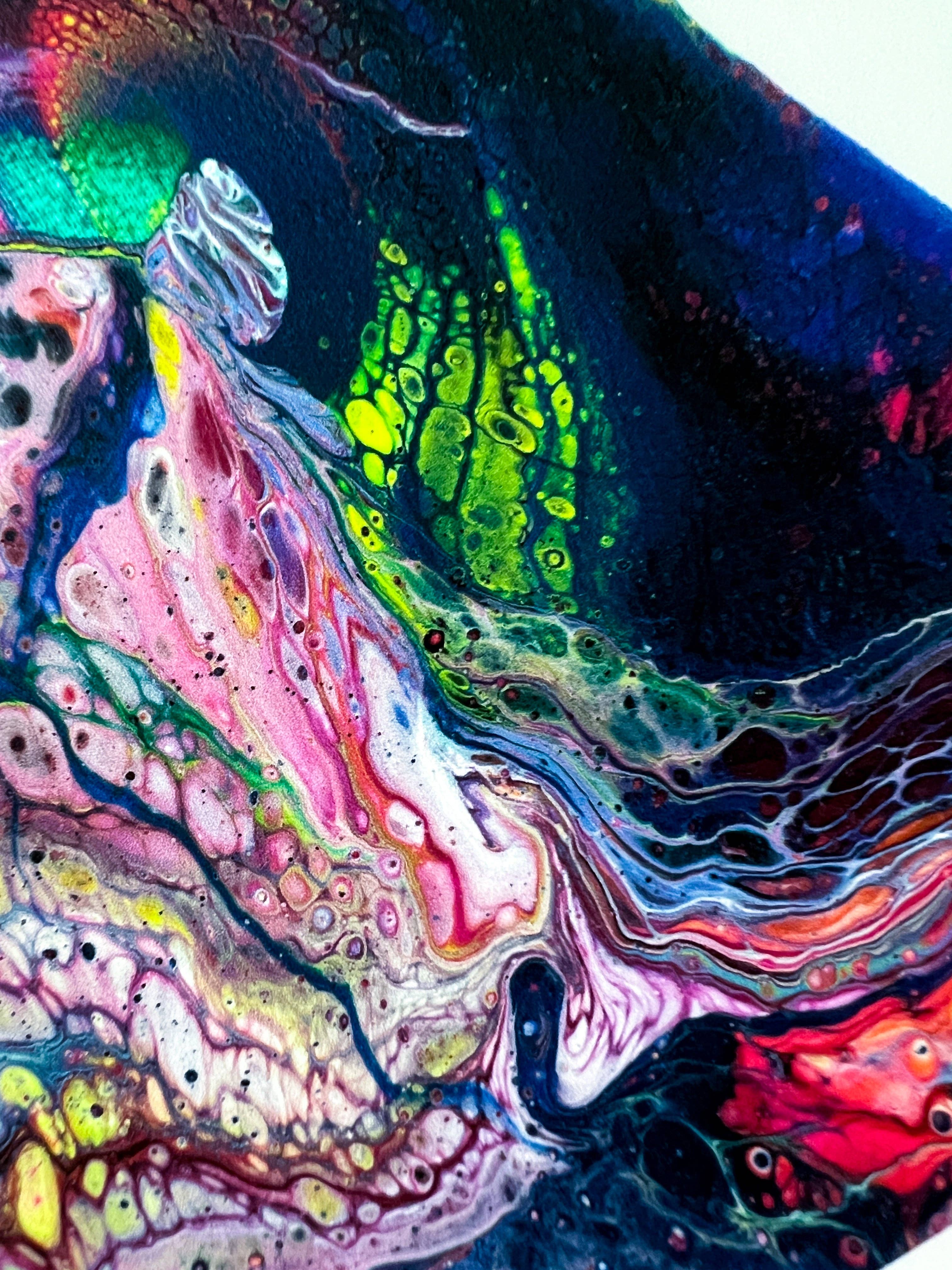 Clara de la Fuente Artist - Wholesale Art Print - Valentine's Colorful Romantic Abstract Kiss Luggage Print 5