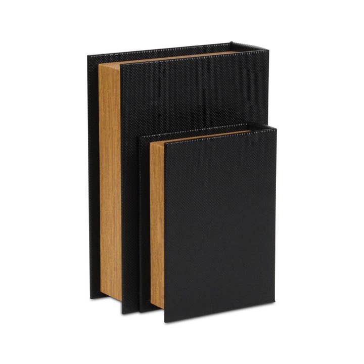 Cheungs Home Decor - Wholesale Decorative Box - Liniva Vinyl Woven Pattern Book Box Set