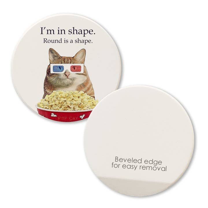 Tipsy Coasters & Gifts - Wholesale Car Coaster - Unisex - Car Coaster I'm in Shape Cat1